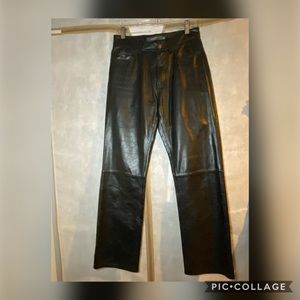 Black Leather Pants by GAP